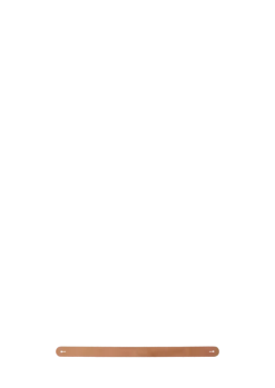 Læderstrop, natur 2,5mm H45 (4343511)